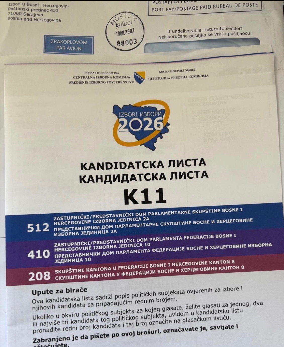 Wahlen 2026 in Bosnien und Herzegowina: Offizielle Kandidatenliste enthält auffälligen Schriftfehler